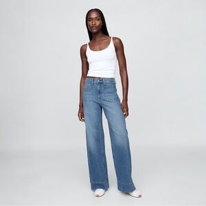 GAP Women's Blue Flare & Wide Leg Jeans